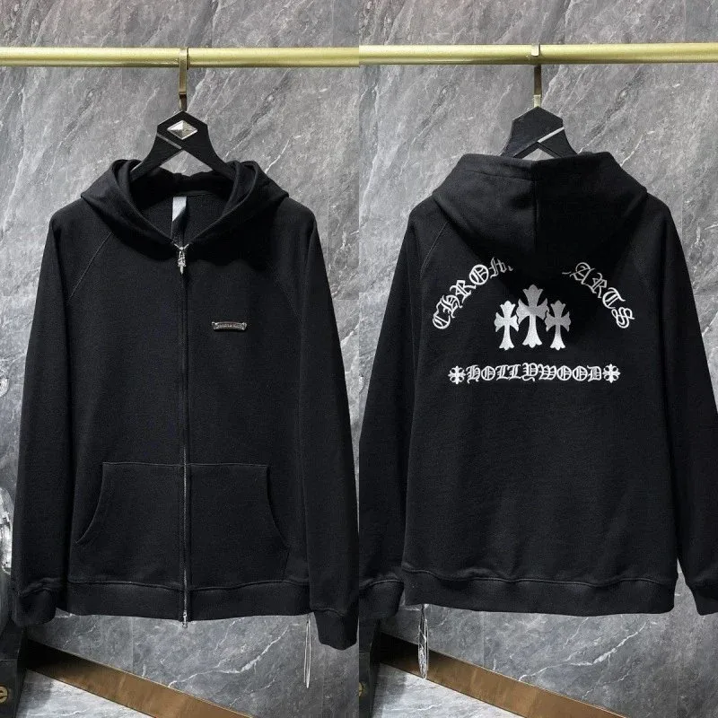 Chrome Hearts Chrome Hearts CH Triple Black Zip-Up Hoodie Black