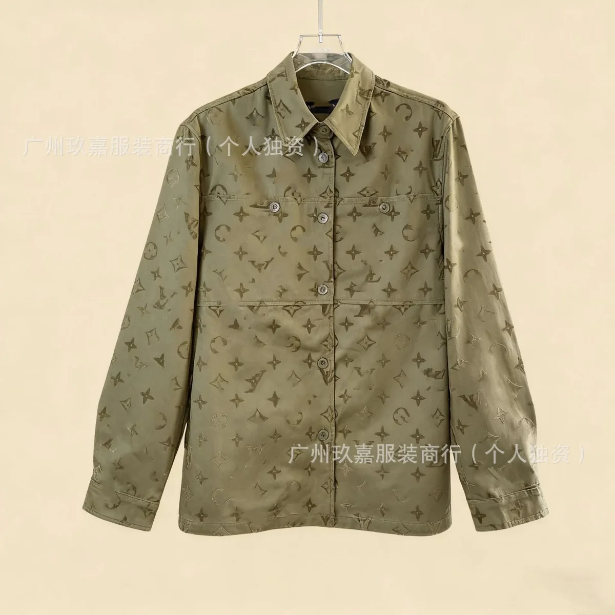 Louis Vuitton Louis Vuitton Monogram Shirt Olive Green Green