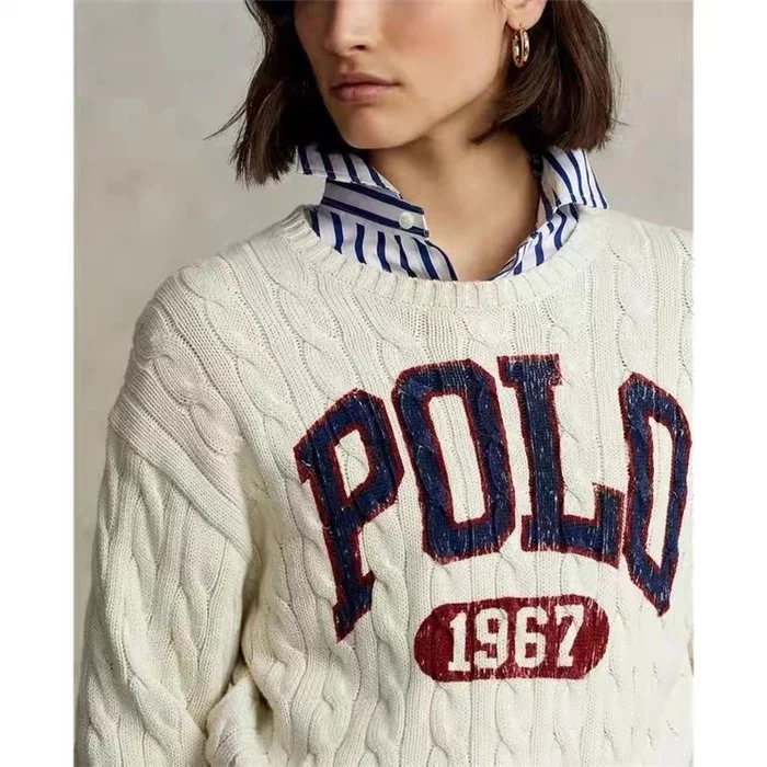 Polo Ralph Lauren Polo Ralph Lauren Cable Knit POLO 1967 Sweater White - 1