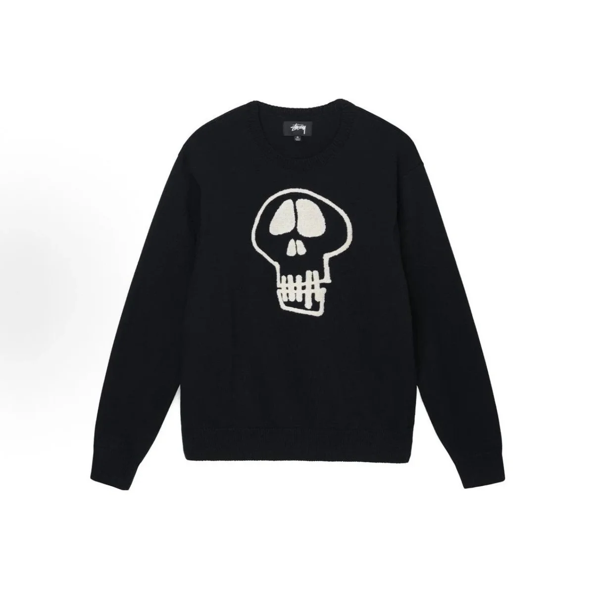 Stussy Stussy Stussy Skull Black Crewneck Sweater Black - 1