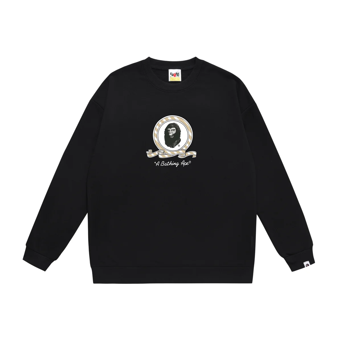 A Bathing Ape A Bathing Ape BAPE STA Black Crewneck Sweatshirt Black - 1