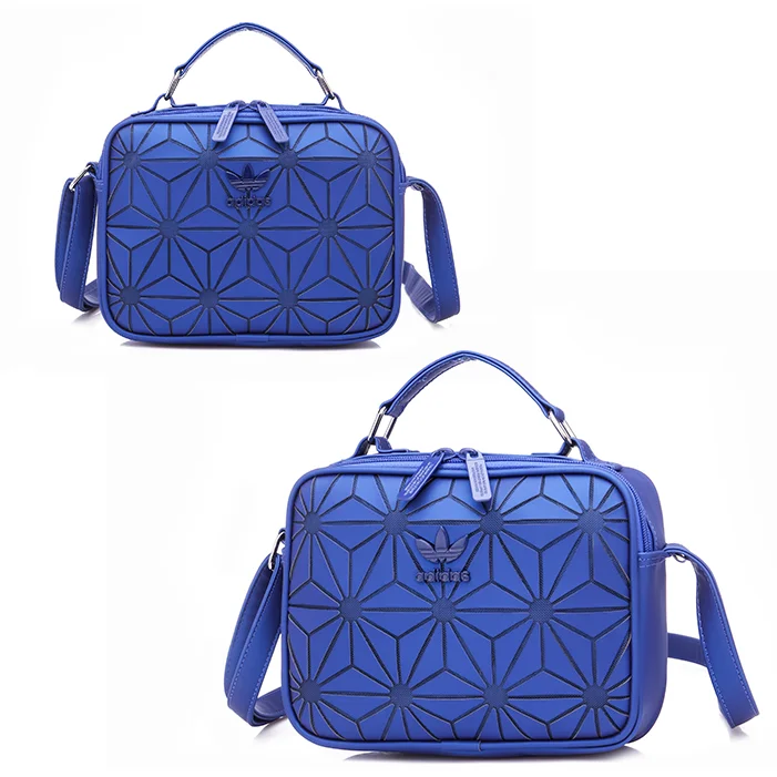 Adidas Adidas Three Stripes Blue Geometric Crossbody Bag Blue - 1