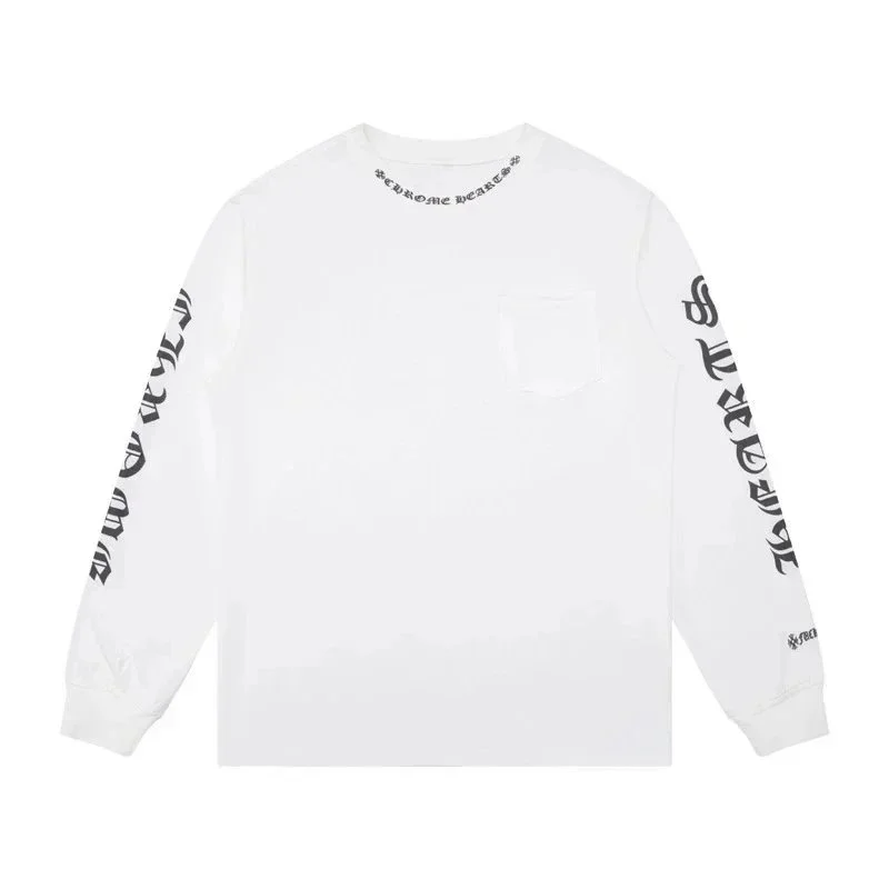 Supreme Supreme White Long Sleeve T-Shirt with Gothic Print White - 1