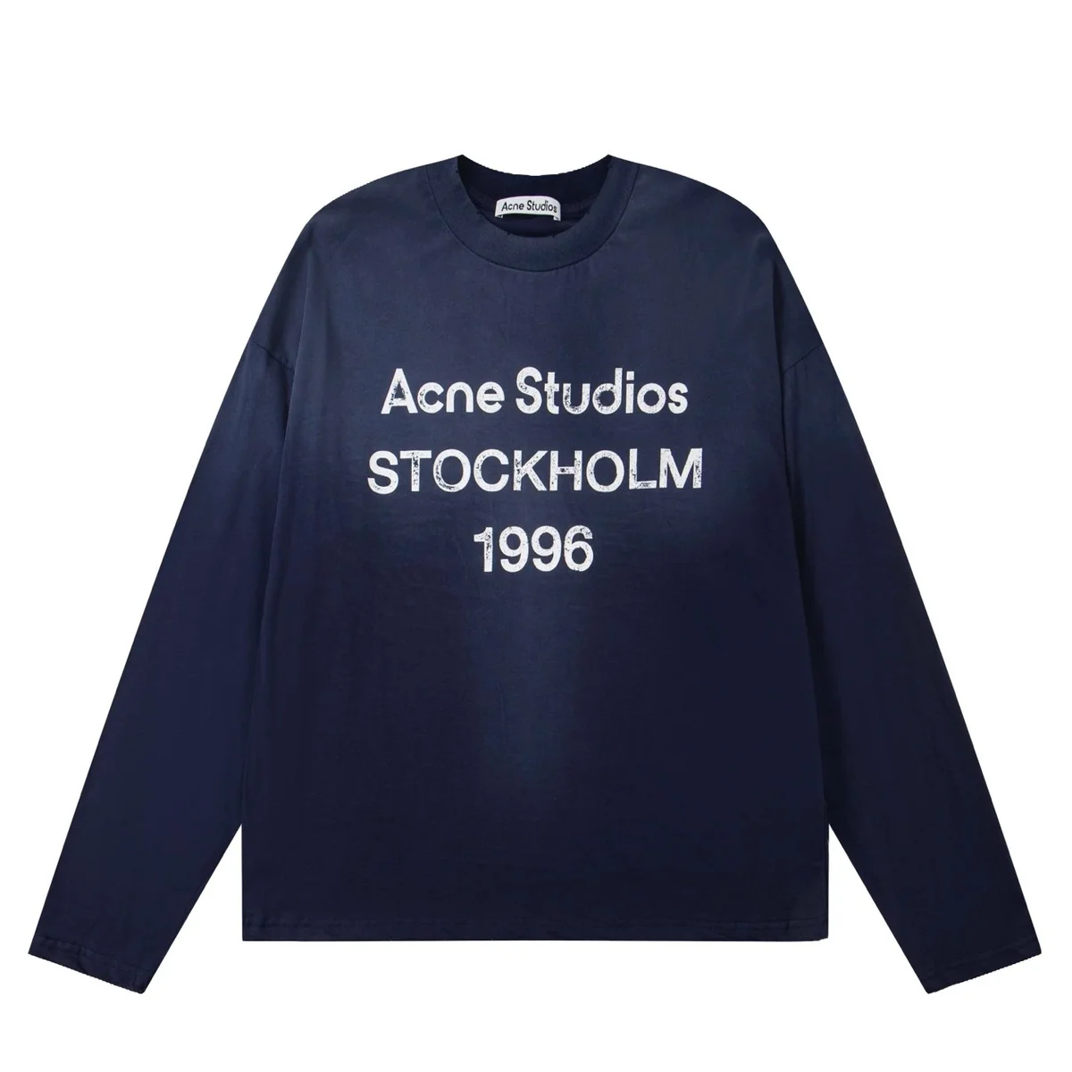 Acne Studios Acne Studios Stockholm 1996 Navy Long Sleeve T-Shirt Navy - 1