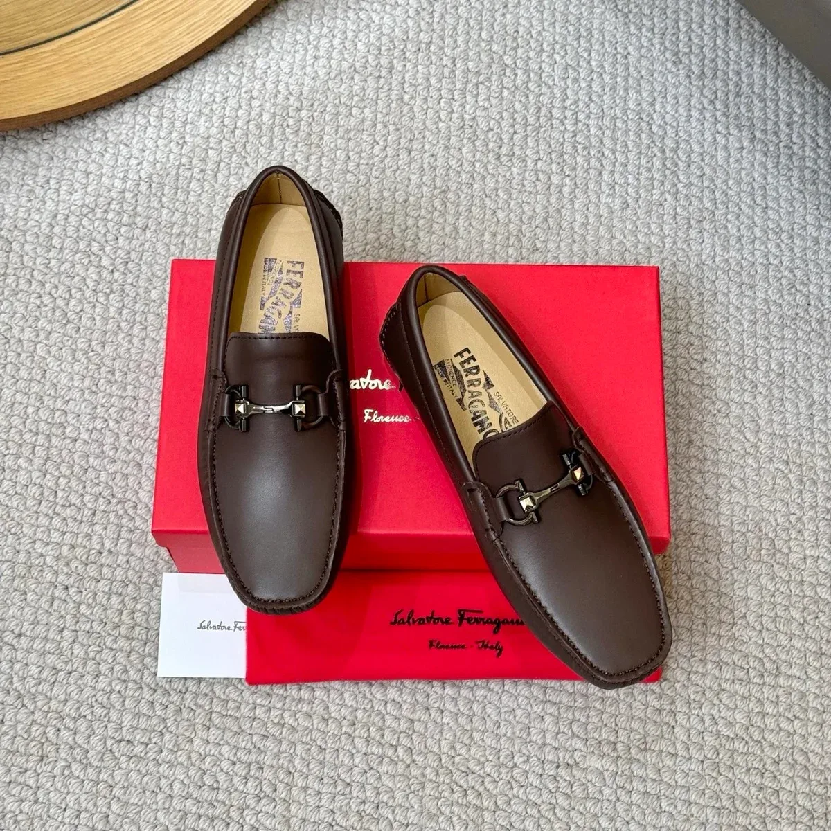 Salvatore Ferragamo Salvatore Ferragamo Gancini Brown Loafers Brown