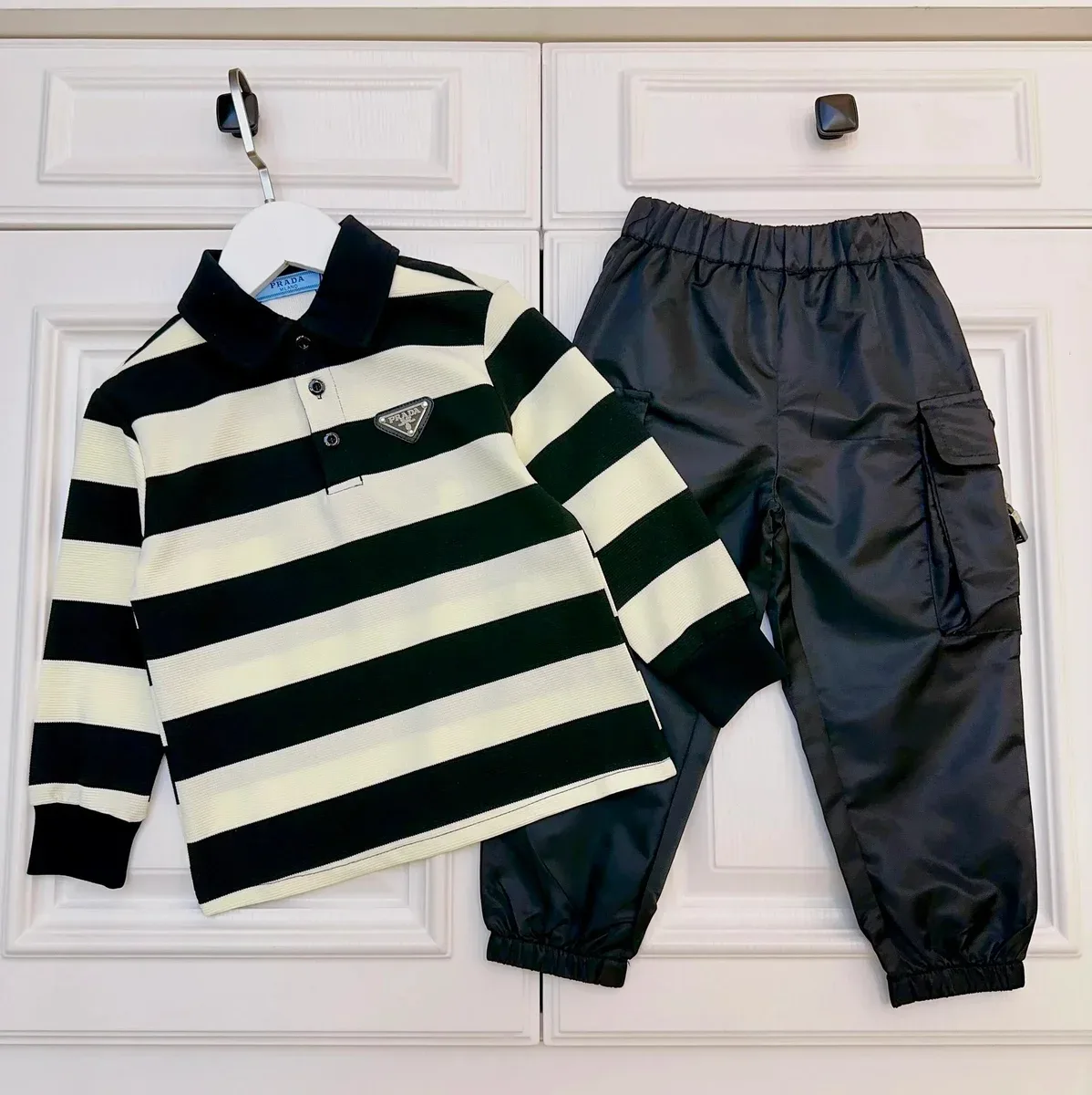 Prada Prada Black/White Striped Co-ord Set Black