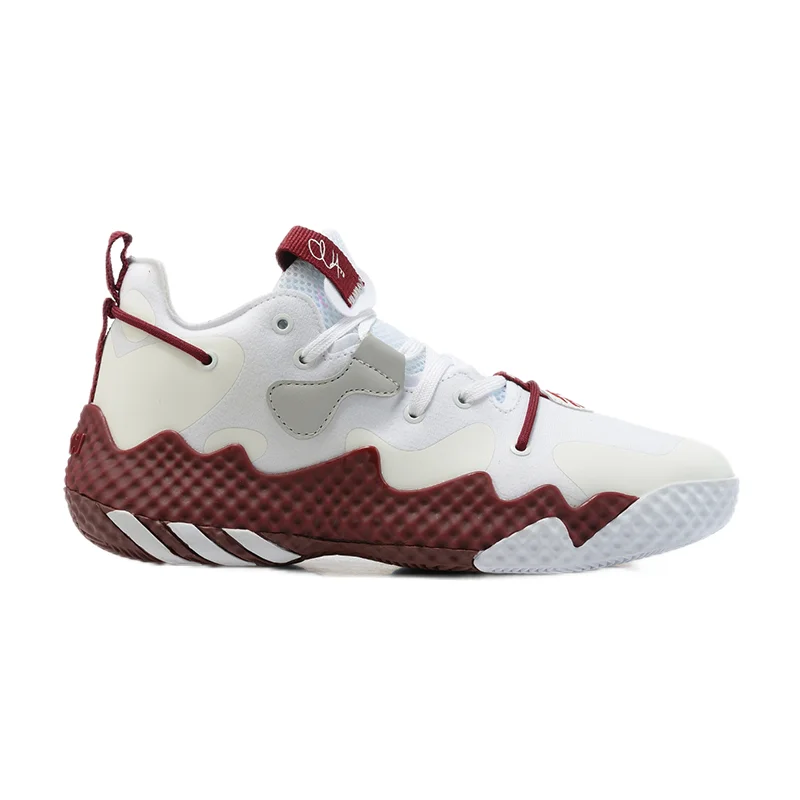 Adidas Adidas White/Maroon Basketball Sneakers White