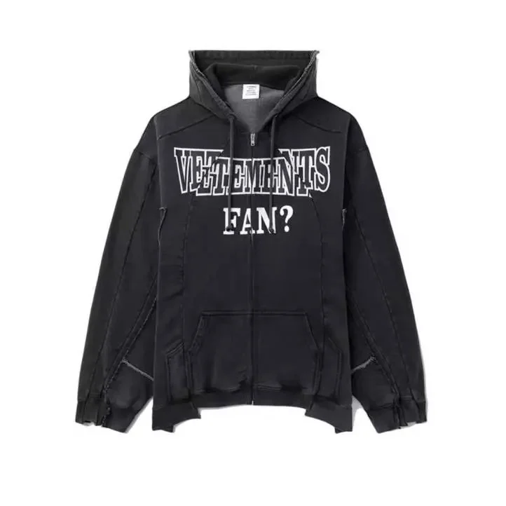 Vetements Vetements Fan? Black Hoodie Black - 1