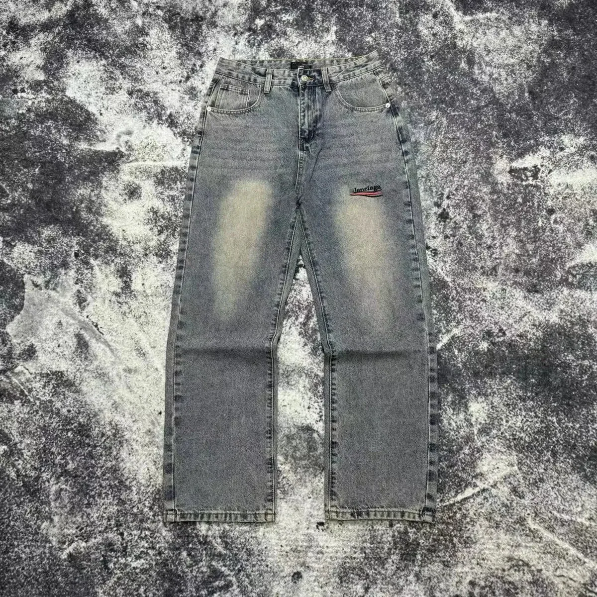 Balenciaga Balenciaga Washed Grey Jeans Grey