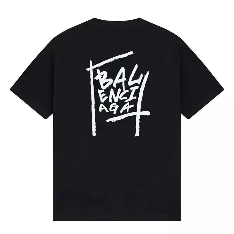 Balenciaga Balenciaga Black 'BAL ENCI AGA' T-Shirt Black - 1