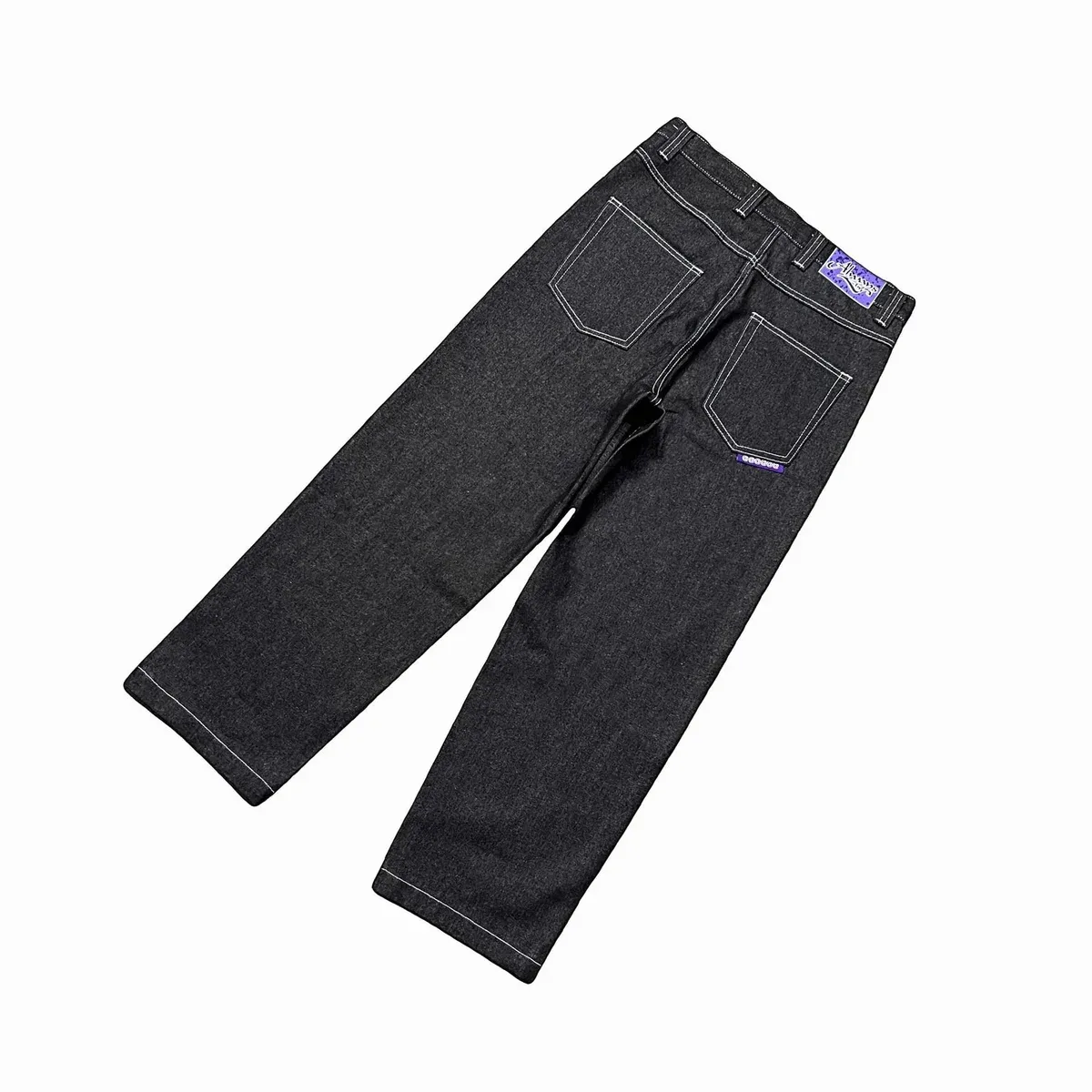 Other Unisex Dark Denim Jeans AD302 Black Black - 1