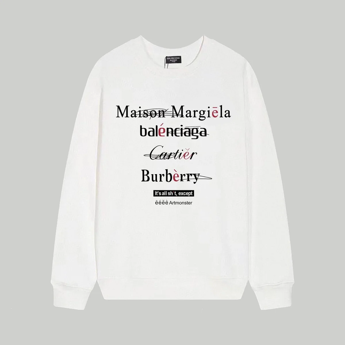 Balenciaga Balenciaga White Maison Margiela Print Sweatshirt White - 1