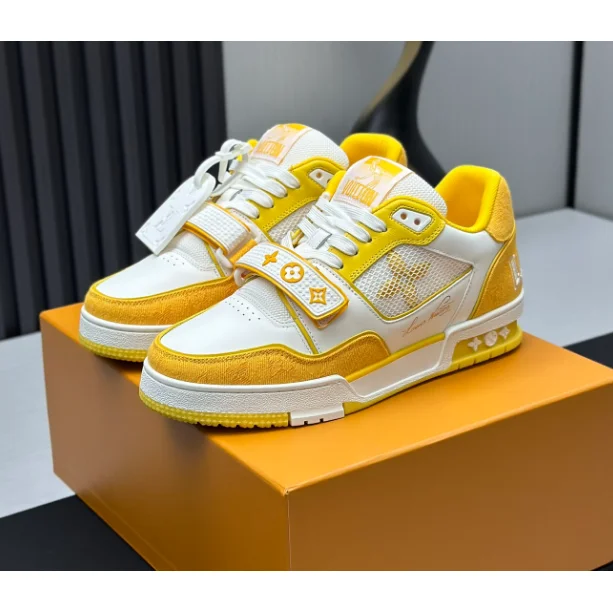 Louis Vuitton Louis Vuitton LV Trainer Yellow/White Sneakers Multicolor