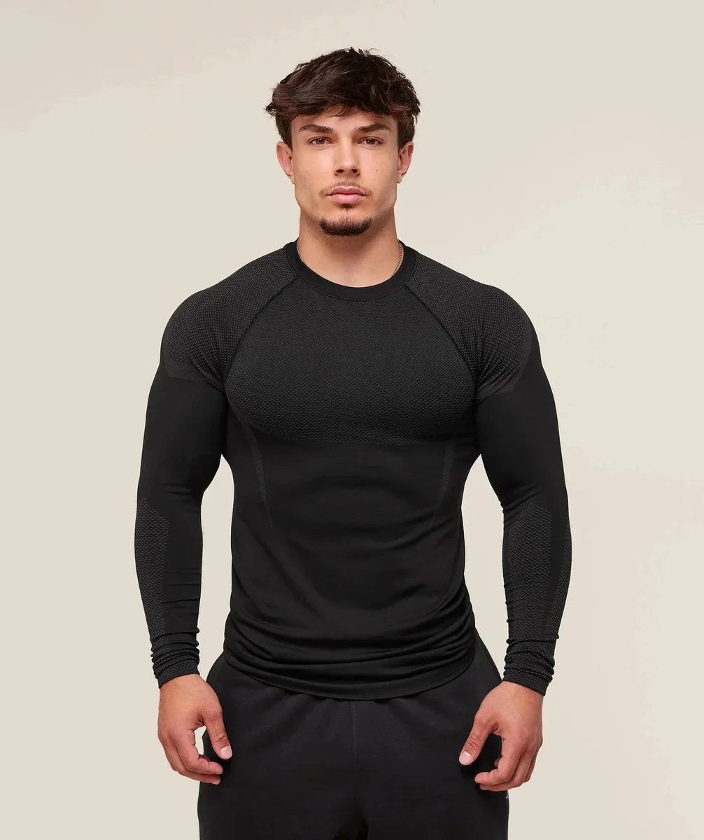 Other Solid Black Long Sleeve T-Shirt Black - 1