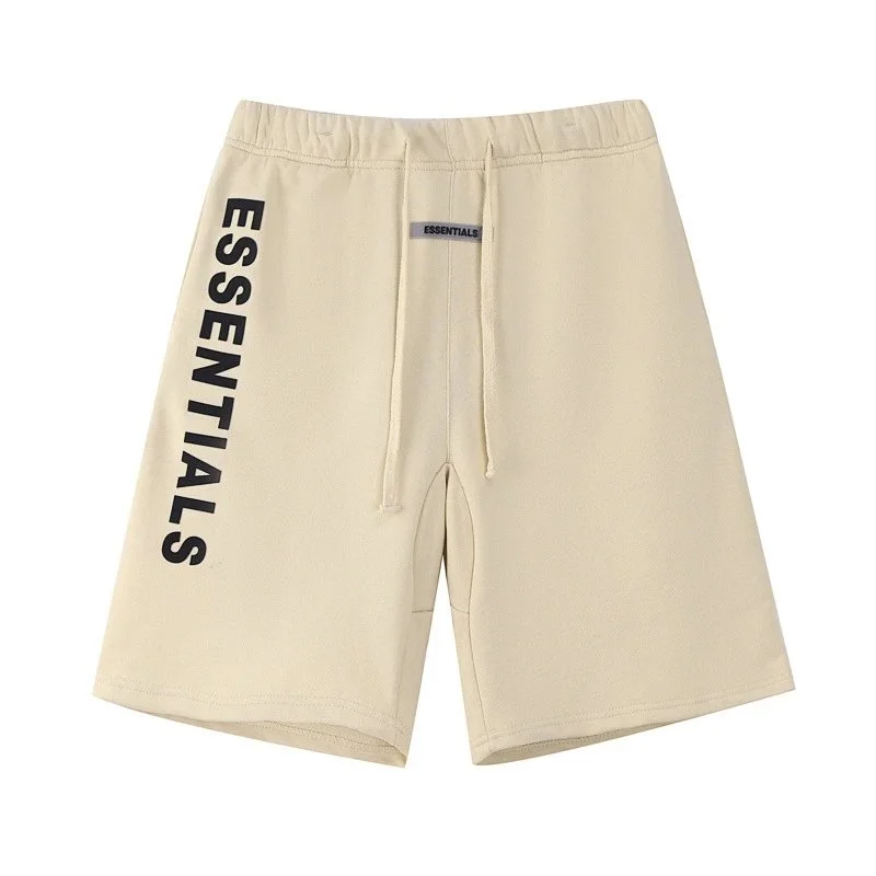 Fear of God Fear of God Essentials Beige Logo Shorts Beige - 1