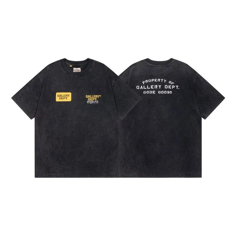 Gallery Dept. Gallery Dept. Property of Gallery Dept. G98水洗黑 T-Shirt Black - 1