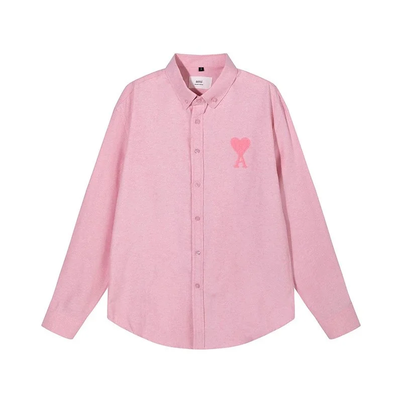 Ami Paris Ami Paris AMRI Pink Long Sleeve Shirt Pink - 1