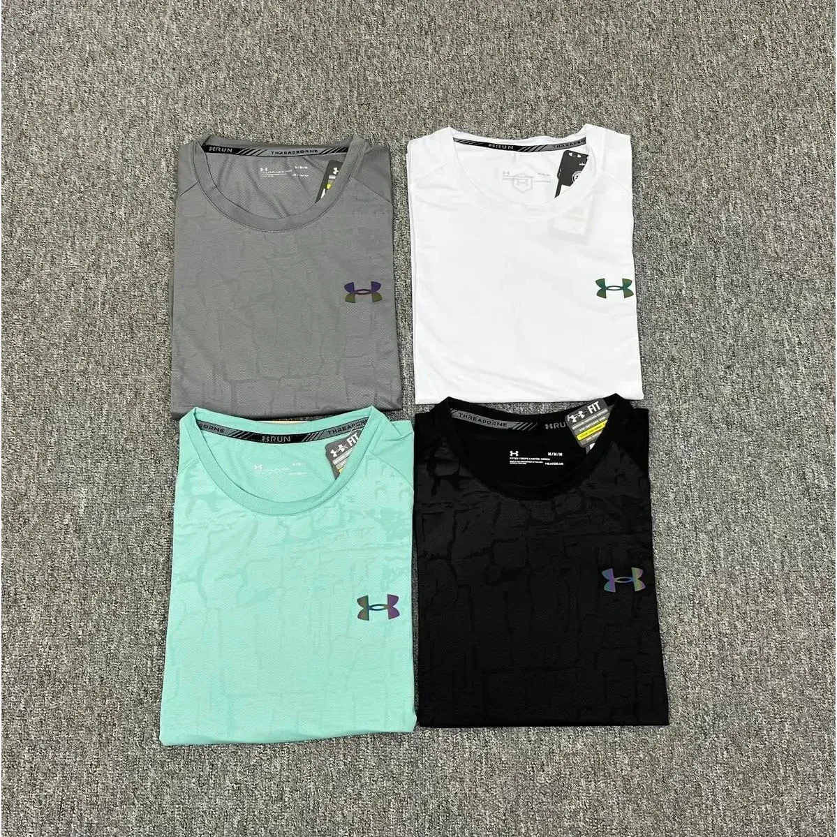 Under Armour Under Armour Threadborne T-Shirt Grey Sporty Top Grey - 1
