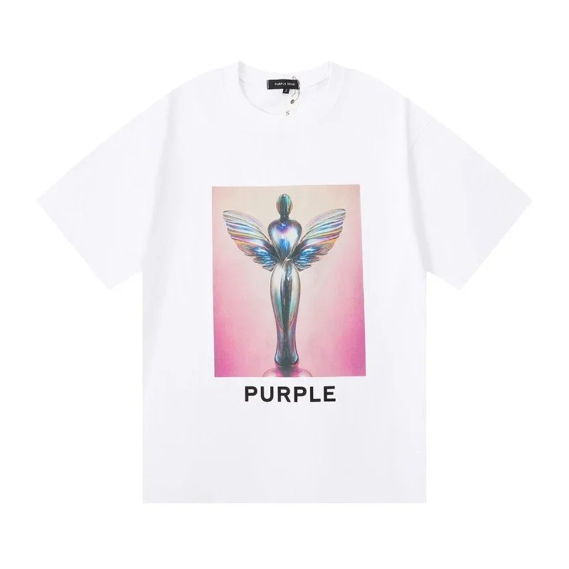 Purple Brand Purple Brand P001 White Angel Print T-Shirt White - 1