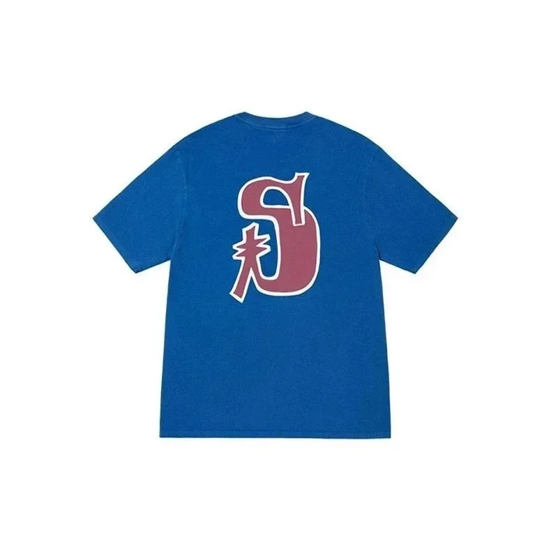 Palace Palace Blue Stussy Logo T-Shirt Blue - 1