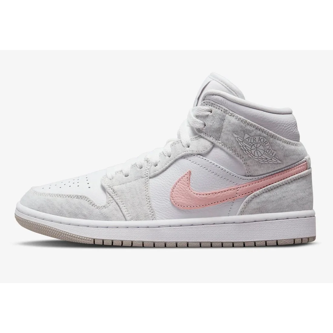Nike Nike Air Jordan 1 Mid Sail/Pink Foamposite One Sneakers White - 1