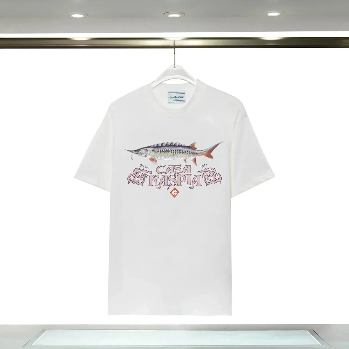Other White 'Casa Kaspia' Fish Print T-Shirt White - 1