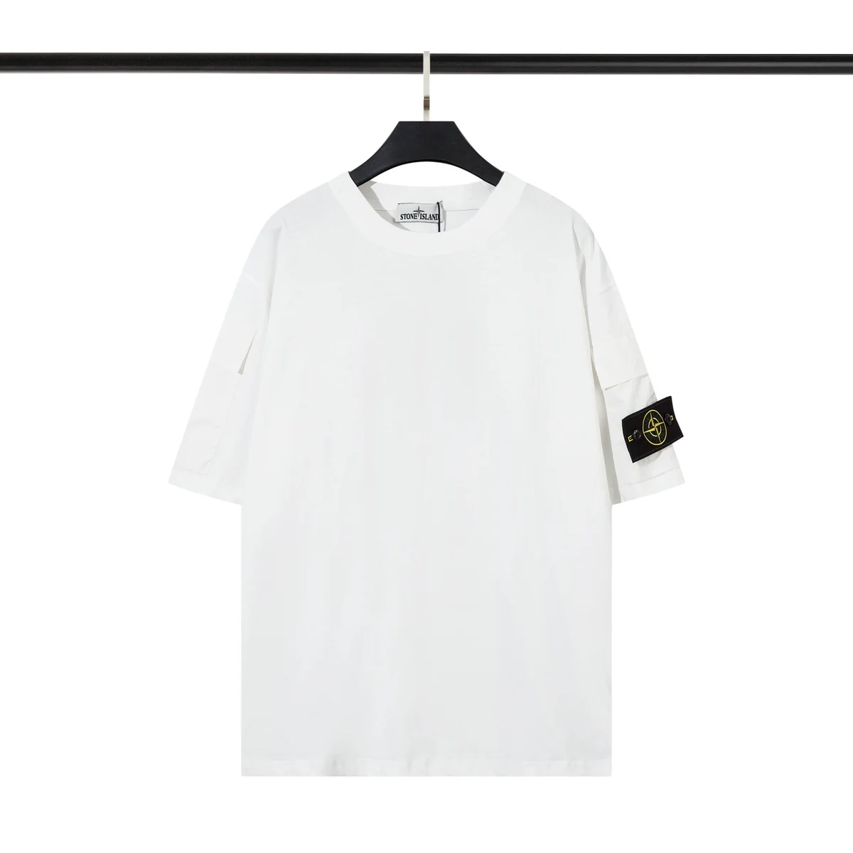 Stone Island Stone Island White Compass Patch T-Shirt White