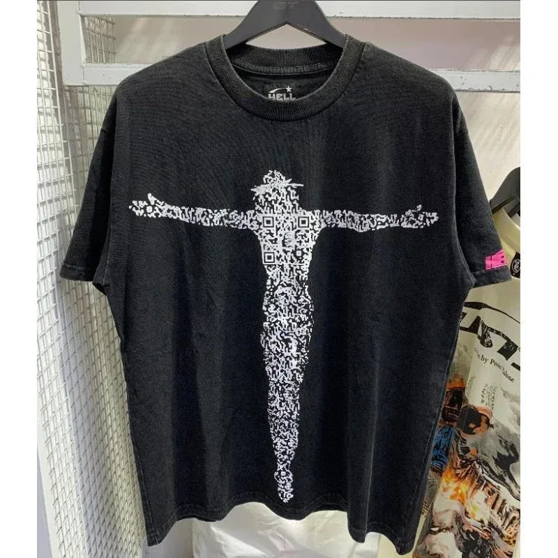 Hellstar Hellstar QR Jesus T-Shirt Black H501 T-Shirts Black - 1
