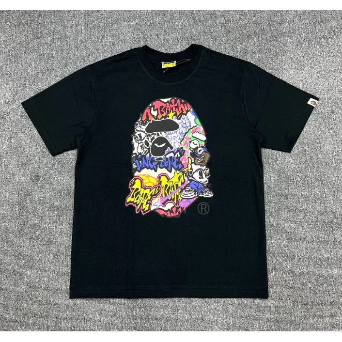A Bathing Ape A Bathing Ape BAPE STA Black Graffiti Print T-Shirt Black - 1