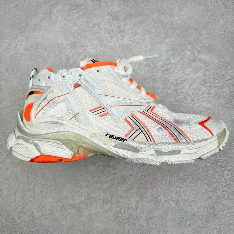 Balenciaga Balenciaga Triple S White/Orange Sneakers White - 1