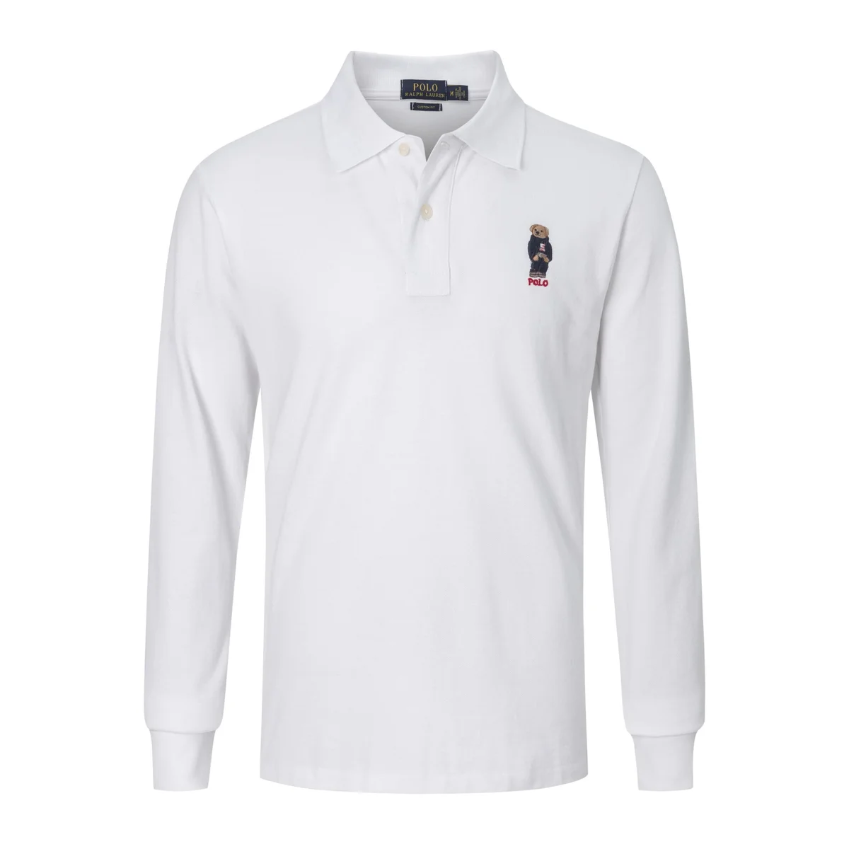 Polo Ralph Lauren Polo Ralph Lauren Big Pony Bear White Long-Sleeve Polo Shirt White - 1