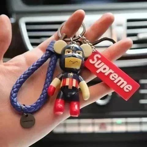 Supreme Bear Keychain Red/Blue Accessory