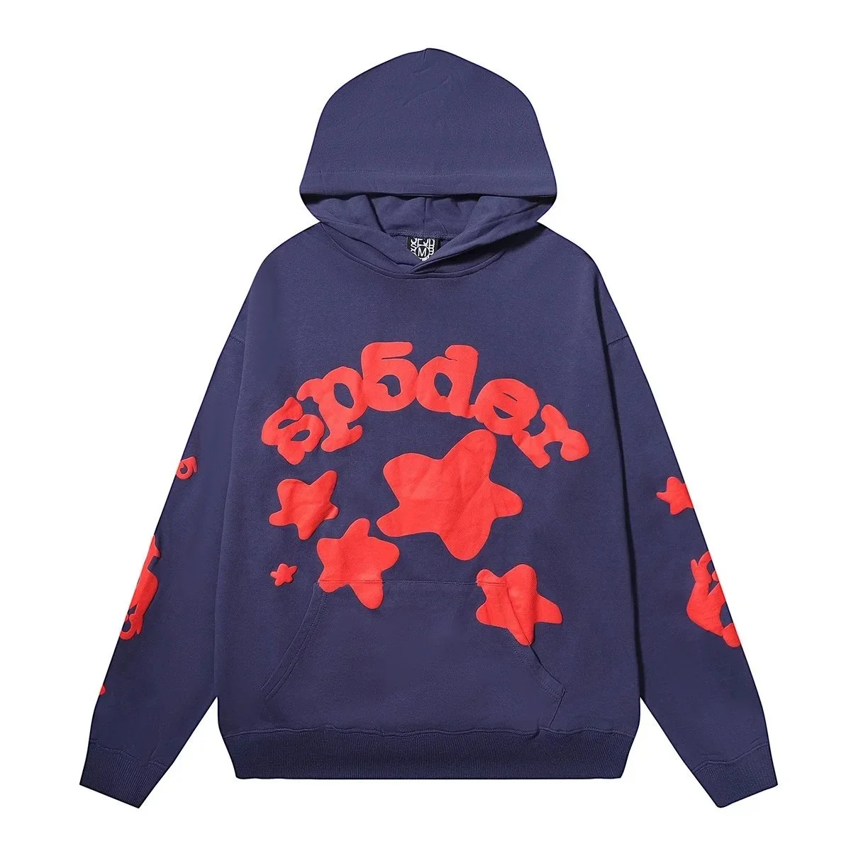 SP5DER SP5DER Spider Oversized Navy/Red Hoodie Navy - 1
