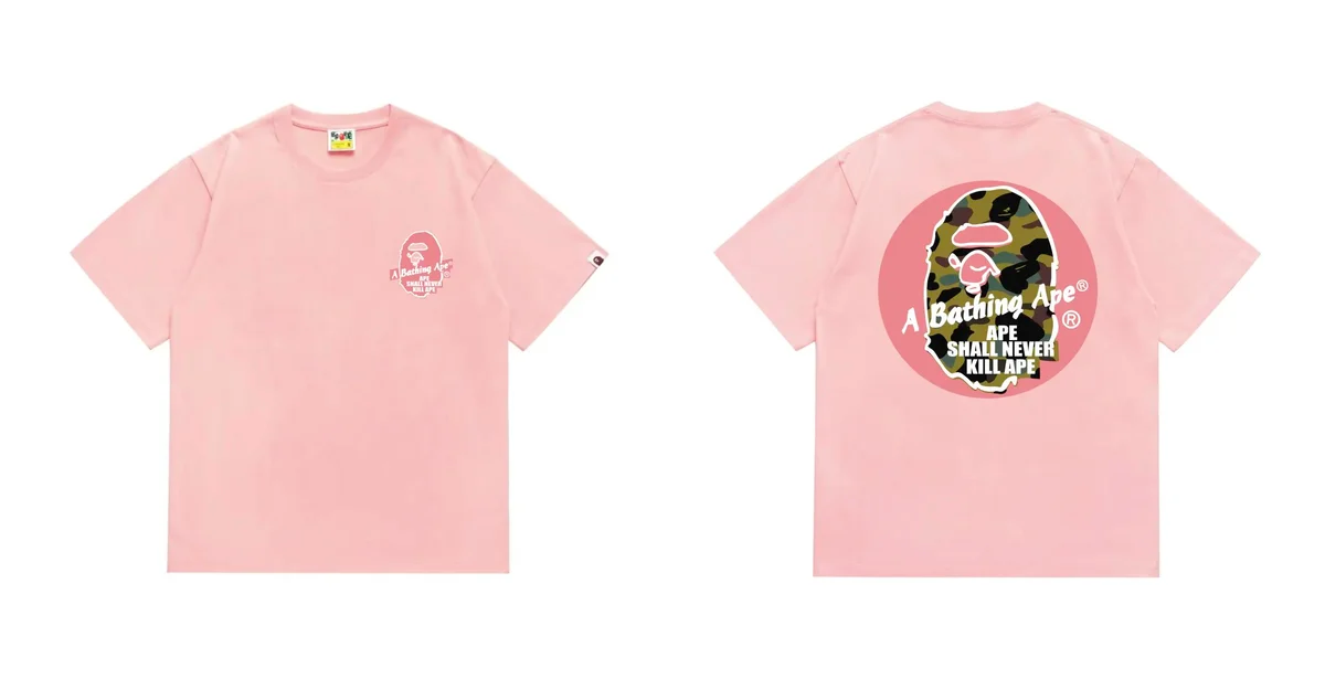 A Bathing Ape A Bathing Ape 205联名粉色 T-Shirts Pink - 1