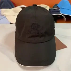 Other Unisex Black Embroidered Logo Baseball Cap Black - 1