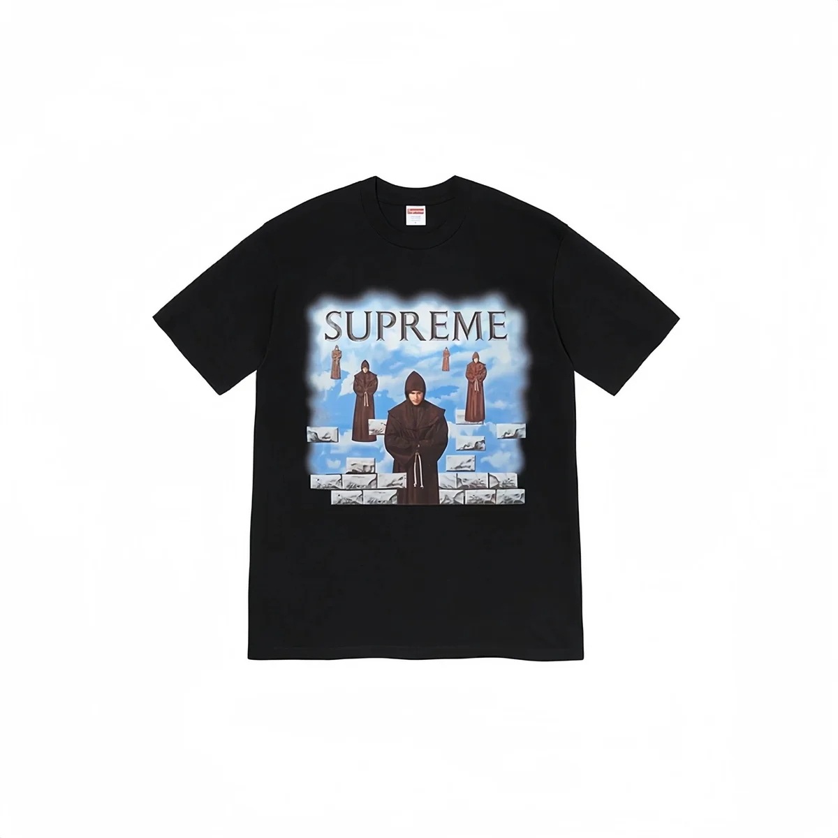 Supreme Supreme Monk Graphic Black T-Shirt Black - 1