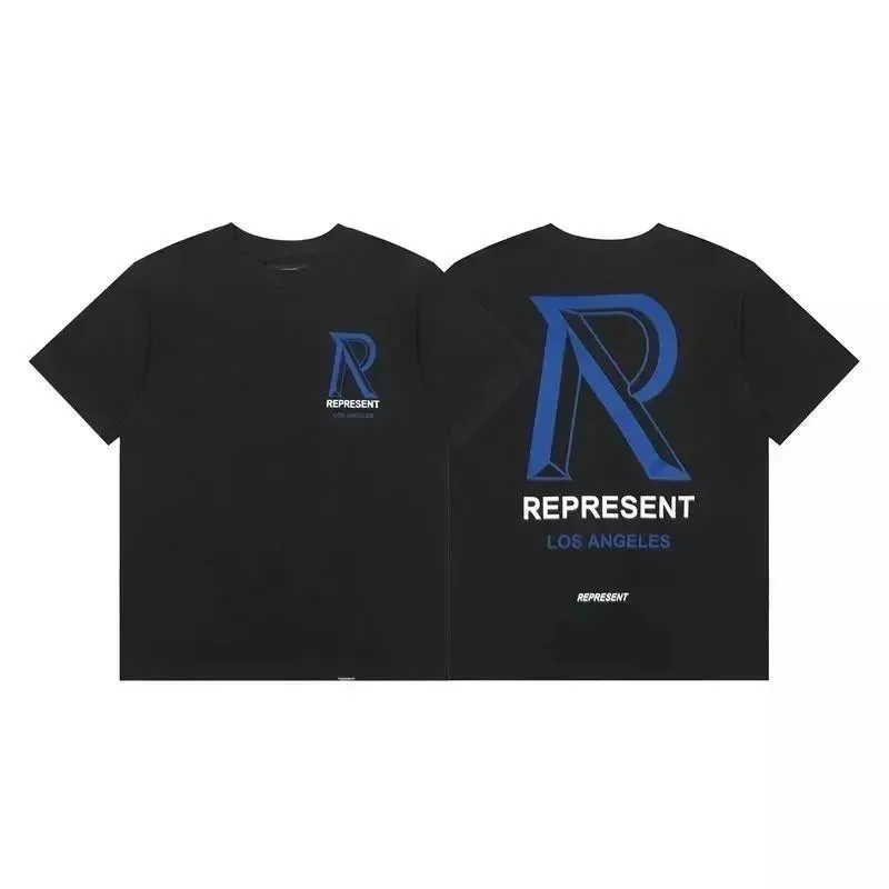 Represent Represent Black/Blue Logo T-Shirt Black