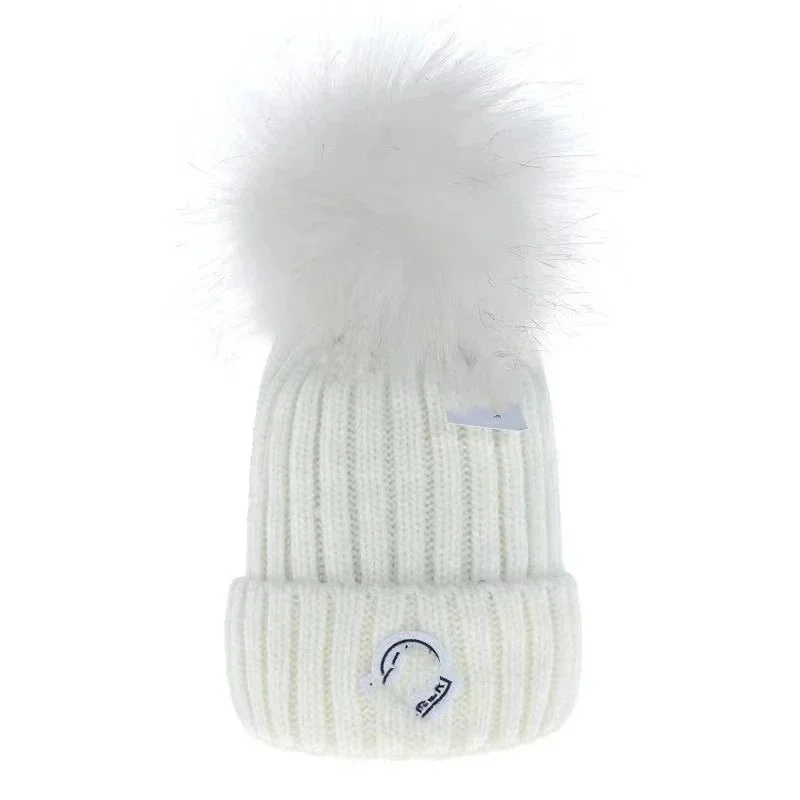 Other White Faux Fur Pom Beanie Hat White - 1