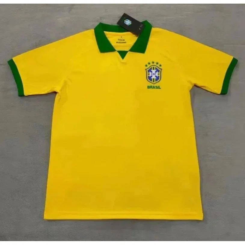 Other 1920 Brazil Home Yellow Soccer Jersey Yellow - 1