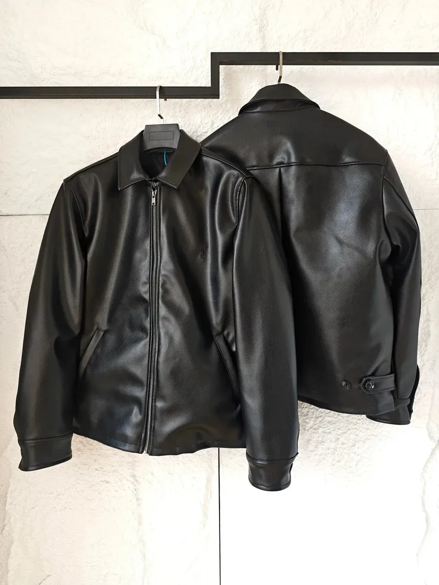 Polo Ralph Lauren Polo Ralph Lauren Classic Logo Black Leather Jacket Black - 1