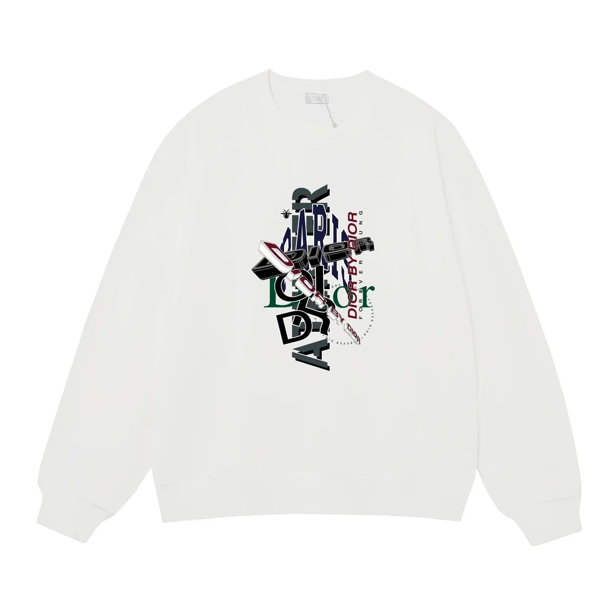Dior Dior White Graphic Print Crewneck Sweatshirt White - 1