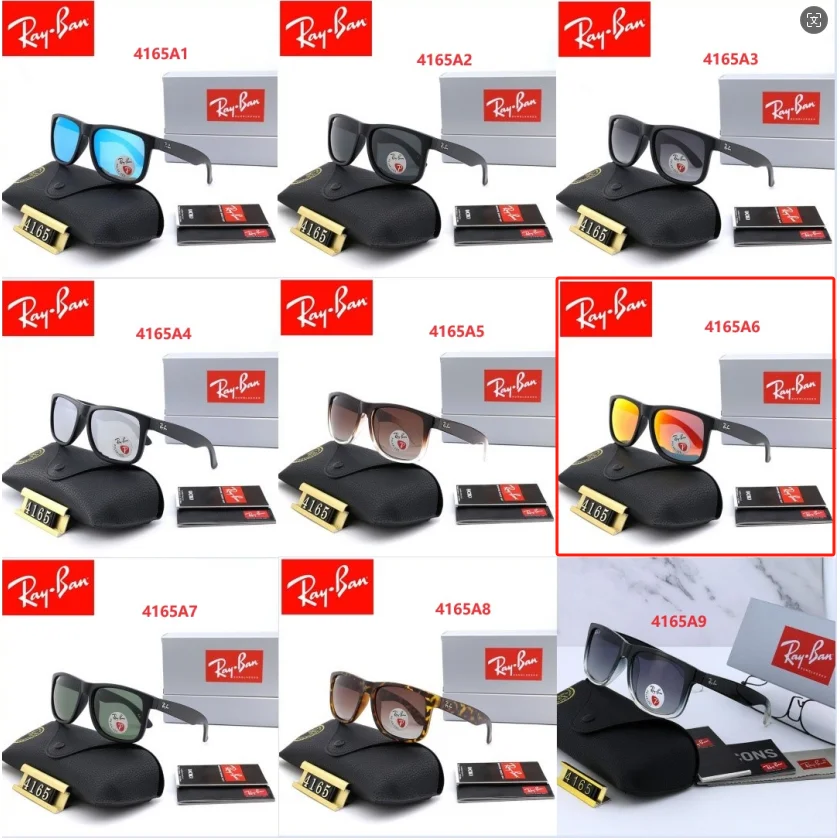Ray-Ban Ray-Ban 4165 Black Orange Mirror Sunglasses Black