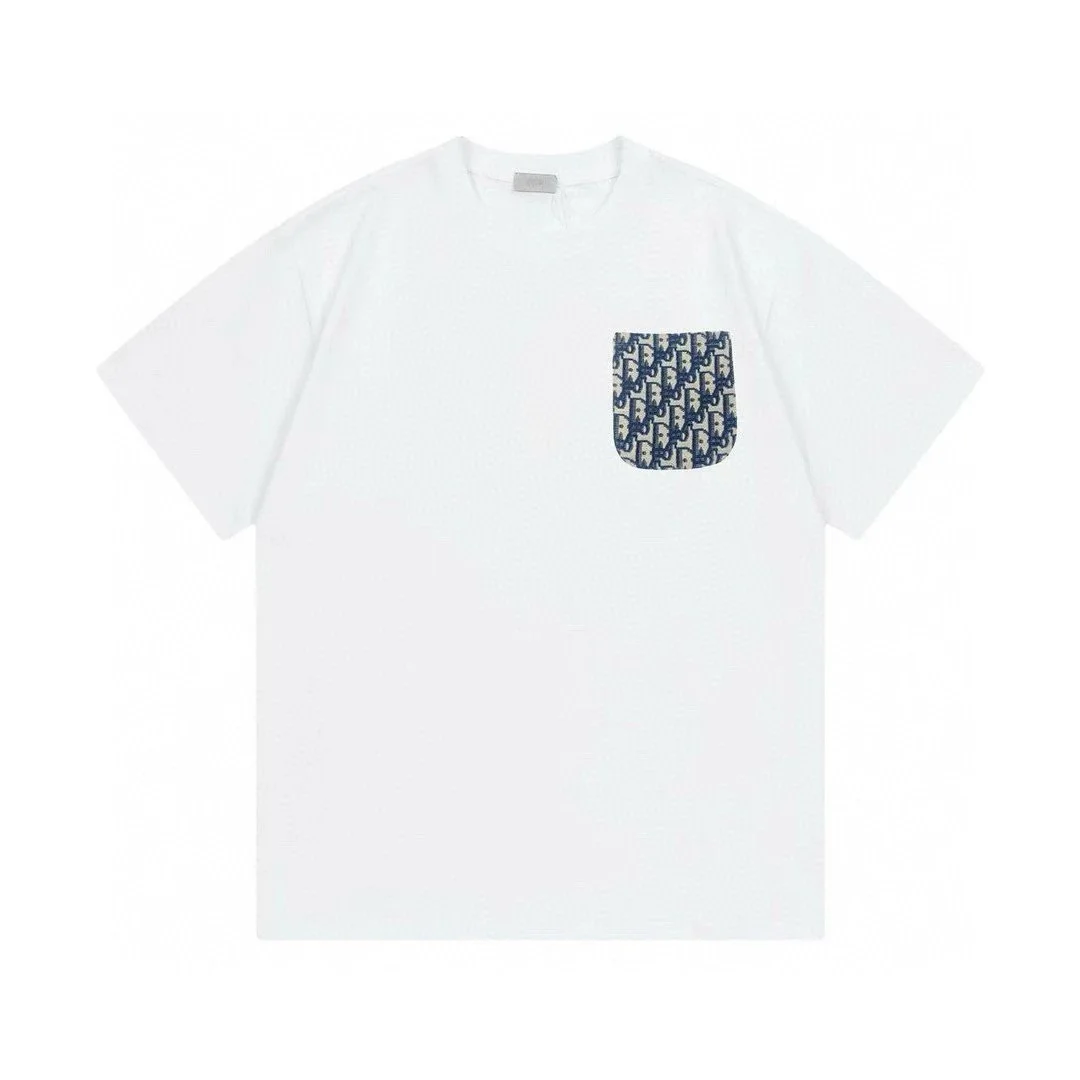 Dior Dior Dior Oblique Pocket T-Shirt White/Blue White