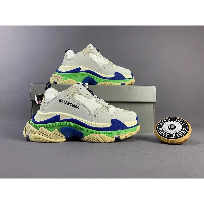 Balenciaga Balenciaga Triple S White/Green/Blue Sneakers White - 1