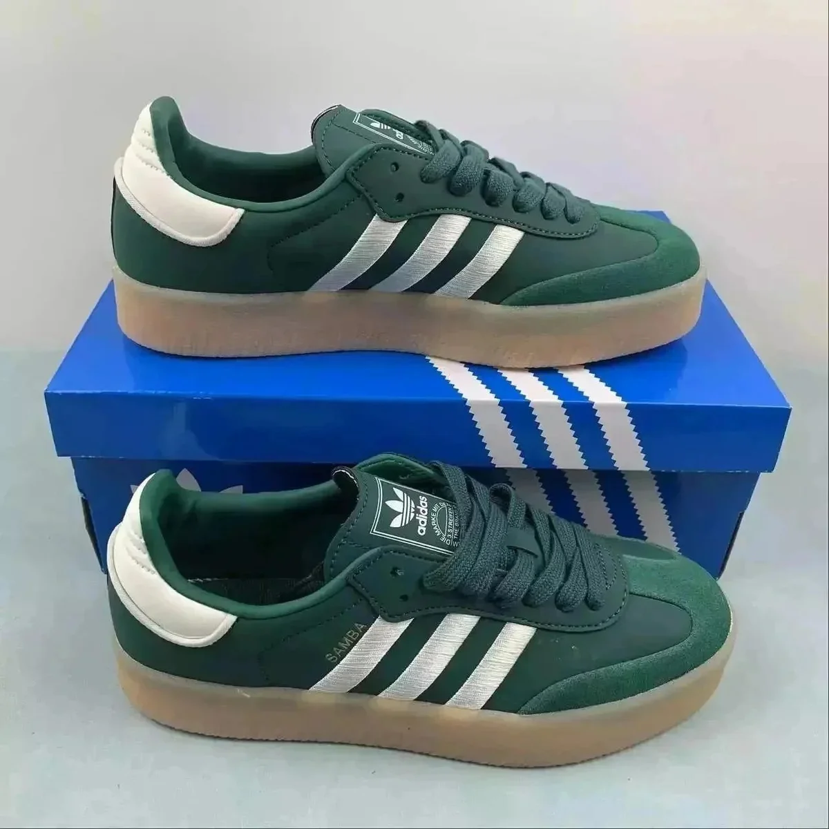 Adidas Adidas Samba Green White Sneakers Green - 1