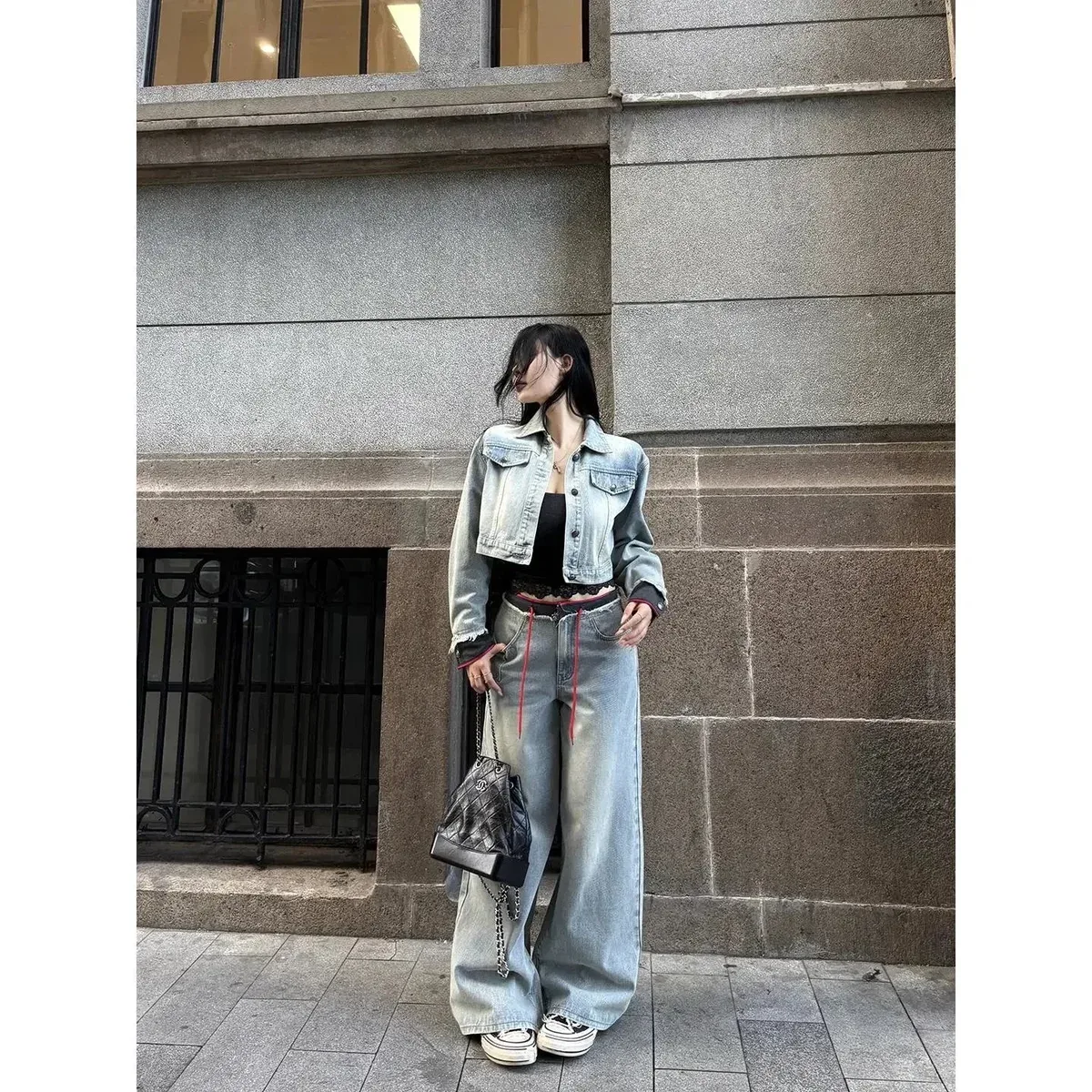 Other Light Wash Wide Leg Denim Jeans Blue - 1