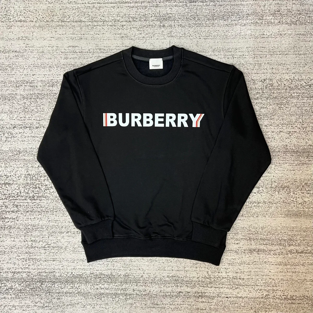 Burberry Burberry Black Logo Crewneck Sweatshirt Black - 1