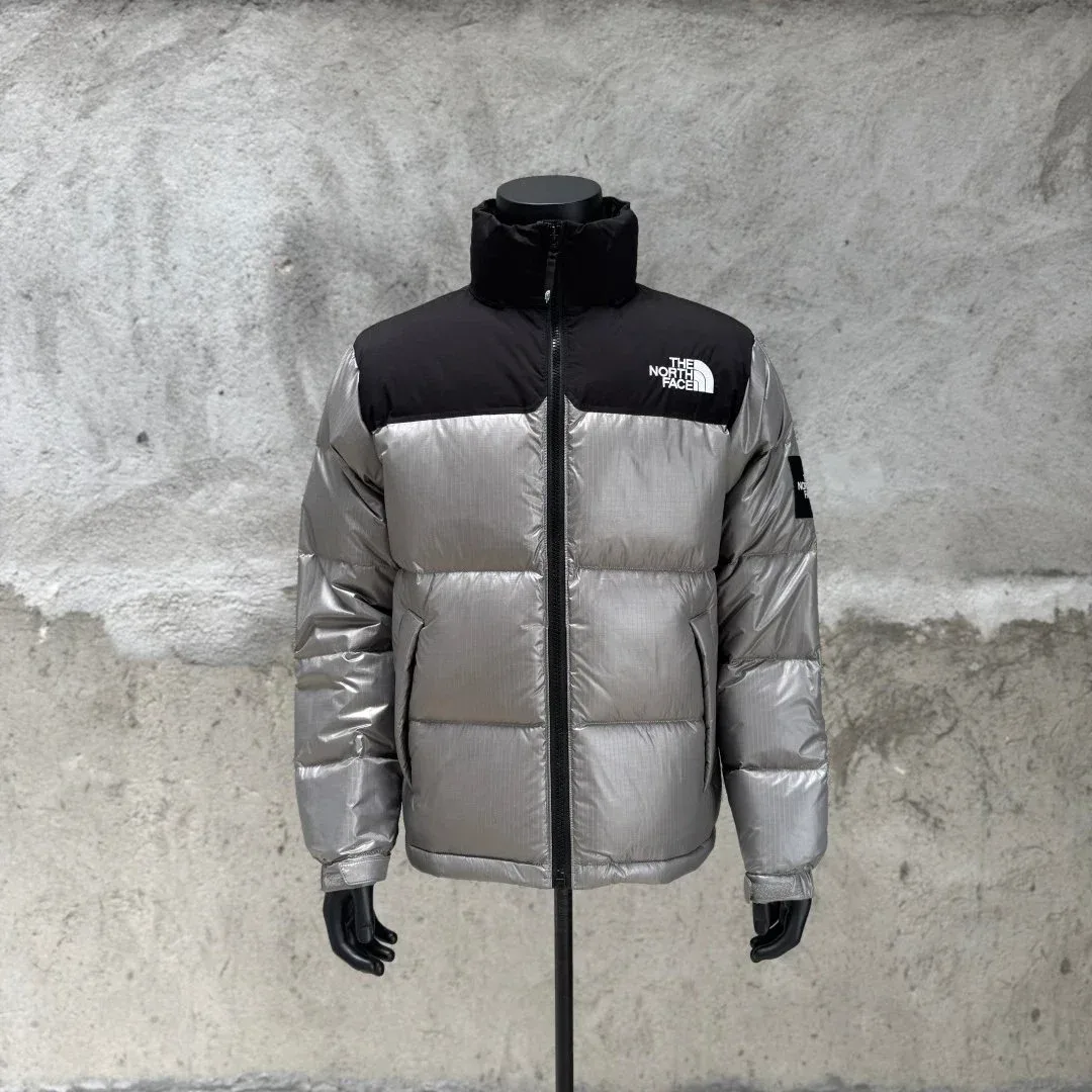 The North Face The North Face Nuptse Black/Bamboo Grey Puffer Jacket Grey