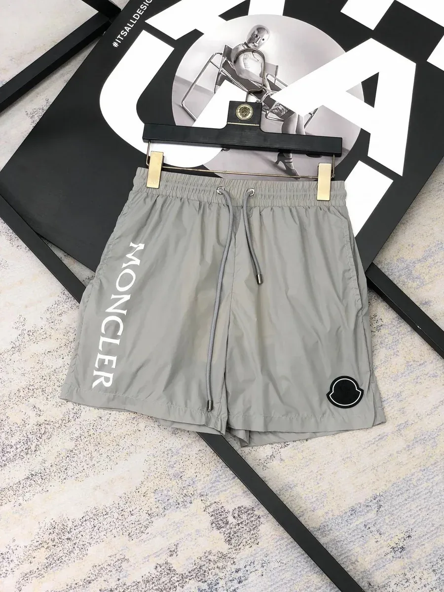 Moncler Moncler Grey Logo-Printed Shorts Grey
