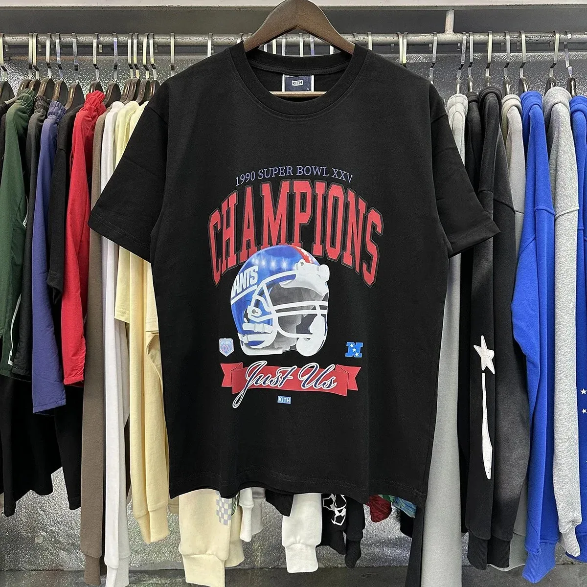 Kith Kith 1990 Super Bowl XXV Champions Black T-Shirt Black - 1